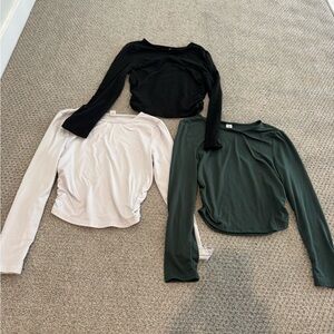 Set of three long sleeve tops
